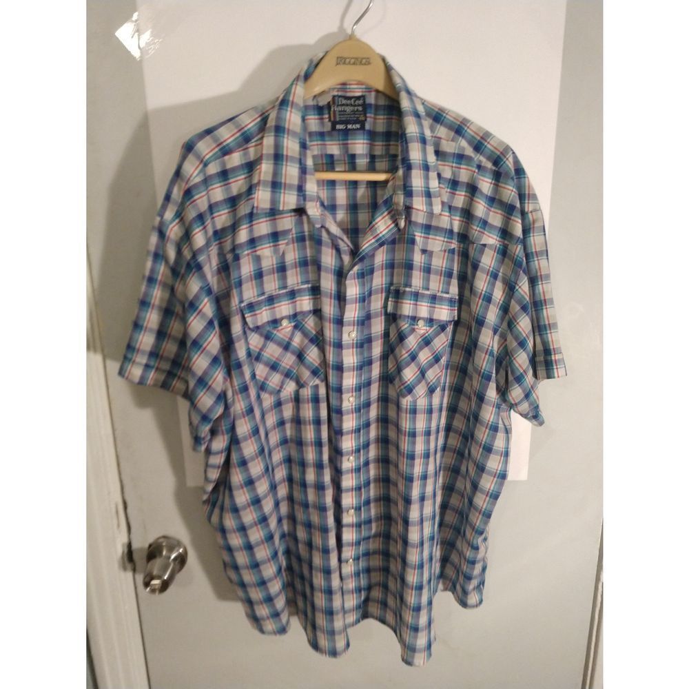 DeeCee Rangers Big Man Button Front Casual Shirt Men's Size‎ XXXXL